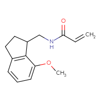 Chemical structure of N-[(7-methoxy-2,3-dihydro-1H-inden-1-yl)methyl]prop-2-enamide - CSSB21332073647