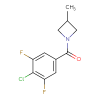Chemical structure of 1-(4-chloro-3,5-difluorobenzoyl)-3-methylazetidine - CSSB06466635111