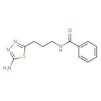 Chemical structure of N-[3-(5-amino-1,3,4-thiadiazol-2-yl)propyl]benzamide - CSSB00020597391