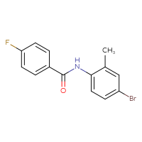 Chemical structure of N-(4-bromo-2-methylphenyl)-4-fluorobenzamide - CSSB00000481485