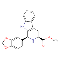 Chemical structure of methyl (1S,3S)-1-(2H-1,3-benzodioxol-5-yl)-1H,2H,3H,4H,9H-pyrido[3,4-b]indole-3-carboxylate - CSSB00020661149