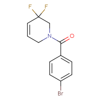 Chemical structure of 1-(4-bromobenzoyl)-3,3-difluoro-1,2,3,6-tetrahydropyridine - CSSB03561394238