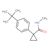 Chemical structure of 1-(4-tert-butylphenyl)-N-methylcyclopropane-1-carboxamide - CSSB01995300607
