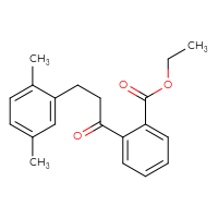Chemical structure of ethyl 2-[3-(2,5-dimethylphenyl)propanoyl]benzoate - CSSB00020571445