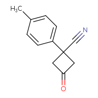 Chemical structure of 1-(4-methylphenyl)-3-oxocyclobutane-1-carbonitrile - CSSB00012166562