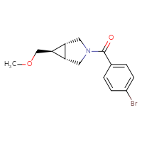 Chemical structure of (1R,5S,6R)-3-(4-bromobenzoyl)-6-(methoxymethyl)-3-azabicyclo[3.1.0]hexane - CSSB03535005046