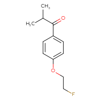 Chemical structure of 1-[4-(2-fluoroethoxy)phenyl]-2-methylpropan-1-one - CSSB00010296200