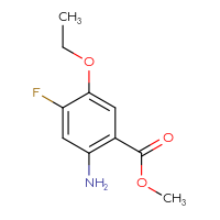Chemical structure of methyl 2-amino-5-ethoxy-4-fluorobenzoate - CSSB00011586588