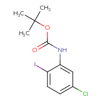 Chemical structure of tert-butyl N-(5-chloro-2-iodophenyl)carbamate - CSSB00011092795