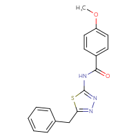 Chemical structure of N-(5-benzyl-1,3,4-thiadiazol-2-yl)-4-methoxybenzamide - CSSB00046252012
