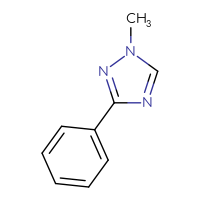 Chemical structure of 1-methyl-3-phenyl-1H-1,2,4-triazole - CSSB00000101221
