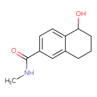Chemical structure of 5-hydroxy-N-methyl-5,6,7,8-tetrahydronaphthalene-2-carboxamide - CSSB15025261886