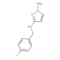 Chemical structure of N-[(4-fluorophenyl)methyl]-1-methyl-1H-pyrazol-3-amine - CSSB00000715103