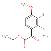 Chemical structure of ethyl 2-(3-bromo-2,4-dimethoxyphenyl)-2-oxoacetate - CSSB00004380169