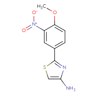 Chemical structure of 2-(4-methoxy-3-nitrophenyl)-1,3-thiazol-4-amine - CSSB00160468875