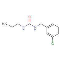 Chemical structure of 1-[(3-chlorophenyl)methyl]-3-propylurea - CSSB00000163566