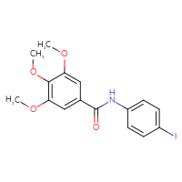 Chemical structure of N-(4-iodophenyl)-3,4,5-trimethoxybenzamide - CSSB00026377003