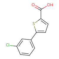Chemical structure of 5-(3-chlorophenyl)thiophene-2-carboxylic acid - CSSB00000741851
