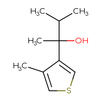 Chemical structure of 3-methyl-2-(4-methylthiophen-3-yl)butan-2-ol - CSSB00120125658