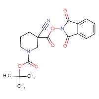 Chemical structure of 1-tert-butyl 3-(1,3-dioxo-2,3-dihydro-1H-isoindol-2-yl) 3-cyanopiperidine-1,3-dicarboxylate - CSSB06258928576