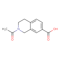 Chemical structure of 2-acetyl-1,2,3,4-tetrahydroisoquinoline-7-carboxylic acid - CSSB00013034955