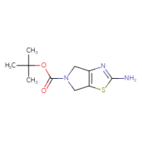Chemical structure of tert-butyl 2-amino-4H,5H,6H-pyrrolo[3,4-d][1,3]thiazole-5-carboxylate - CSSB00010203148