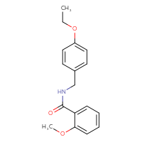 Chemical structure of N-[(4-ethoxyphenyl)methyl]-2-methoxybenzamide - CSSB00047932240