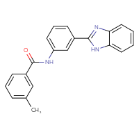 Chemical structure of N-[3-(1H-1,3-benzodiazol-2-yl)phenyl]-3-methylbenzamide - CSSB00046190587