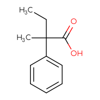 Chemical structure of 2-methyl-2-phenylbutanoic acid - CSSB00011736332