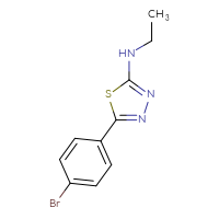 Chemical structure of 5-(4-bromophenyl)-N-ethyl-1,3,4-thiadiazol-2-amine - CSSB00011397540