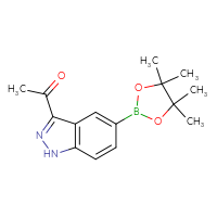 Chemical structure of 1-[5-(4,4,5,5-tetramethyl-1,3,2-dioxaborolan-2-yl)-1H-indazol-3-yl]ethan-1-one - CSSB21387355133