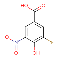 Chemical structure of 3-fluoro-4-hydroxy-5-nitrobenzoic acid - CSSB00010202215