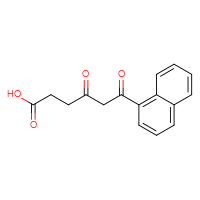 Chemical structure of 6-(naphthalen-1-yl)-4,6-dioxohexanoic acid - CSSB21432523196