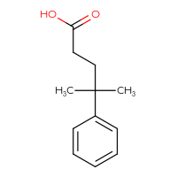Chemical structure of 4-methyl-4-phenylpentanoic acid - CSSB00000045541