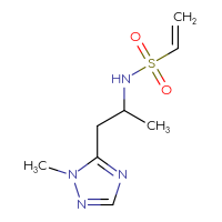Chemical structure of N-[1-(1-methyl-1H-1,2,4-triazol-5-yl)propan-2-yl]ethene-1-sulfonamide - CSSB21332072178