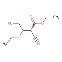Chemical structure of ethyl 2-cyano-3-ethoxypent-2-enoate - CSSB00029442927