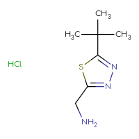 Chemical structure of 1-(5-tert-butyl-1,3,4-thiadiazol-2-yl)methanamine hydrochloride - CSSB00000686289