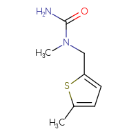 Chemical structure of 1-methyl-1-[(5-methylthiophen-2-yl)methyl]urea - CSSB00015312910