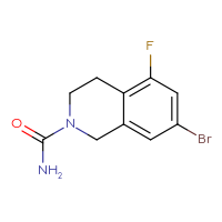 Chemical structure of 7-bromo-5-fluoro-1,2,3,4-tetrahydroisoquinoline-2-carboxamide - CSSB00086470454