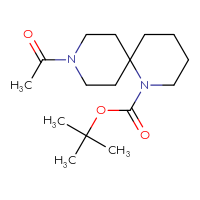 Chemical structure of tert-butyl 9-acetyl-1,9-diazaspiro[5.5]undecane-1-carboxylate - CSSB09891037814