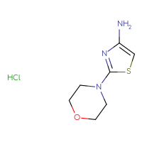 Chemical structure of 2-(morpholin-4-yl)-1,3-thiazol-4-amine hydrochloride - CSSB00016993064