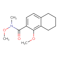 Chemical structure of N,1-dimethoxy-N-methyl-5,6,7,8-tetrahydronaphthalene-2-carboxamide - CSSB21151586282