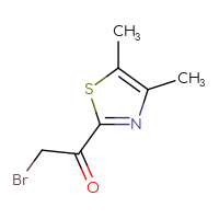 Chemical structure of 2-bromo-1-(4,5-dimethyl-1,3-thiazol-2-yl)ethan-1-one - CSSB00010201720