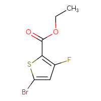 Chemical structure of ethyl 5-bromo-3-fluorothiophene-2-carboxylate - CSSB01827600463