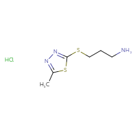 Chemical structure of 3-[(5-methyl-1,3,4-thiadiazol-2-yl)sulfanyl]propan-1-amine hydrochloride - CSSB00015185752