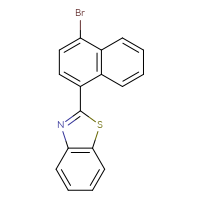 Chemical structure of 2-(4-bromonaphthalen-1-yl)-1,3-benzothiazole - CSSB06583518994