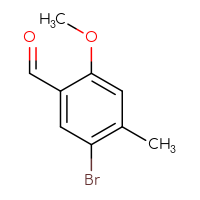 Chemical structure of 5-bromo-2-methoxy-4-methylbenzaldehyde - CSSB00012285059