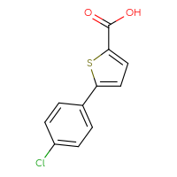 Chemical structure of 5-(4-chlorophenyl)thiophene-2-carboxylic acid - CSSB00000185052