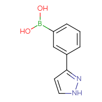 Chemical structure of [3-(1H-pyrazol-3-yl)phenyl]boronic acid - CSSB00000070652