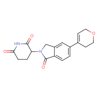 Chemical structure of 3-[5-(3,6-dihydro-2H-pyran-4-yl)-1-oxo-2,3-dihydro-1H-isoindol-2-yl]piperidine-2,6-dione - CSSB03501173212